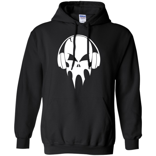 skull with headphones - white T-Shirt