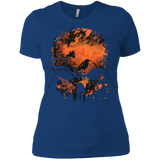 Wicked Skull Crows And Trees - Distressed Grunge Halloween T-Shirt