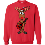 ugly christmas sweaters coo funny rudolph reindeer playing guitar T-Shirt