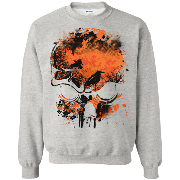 Wicked Skull Crows And Trees - Distressed Grunge Sweatshirt T-Shirt