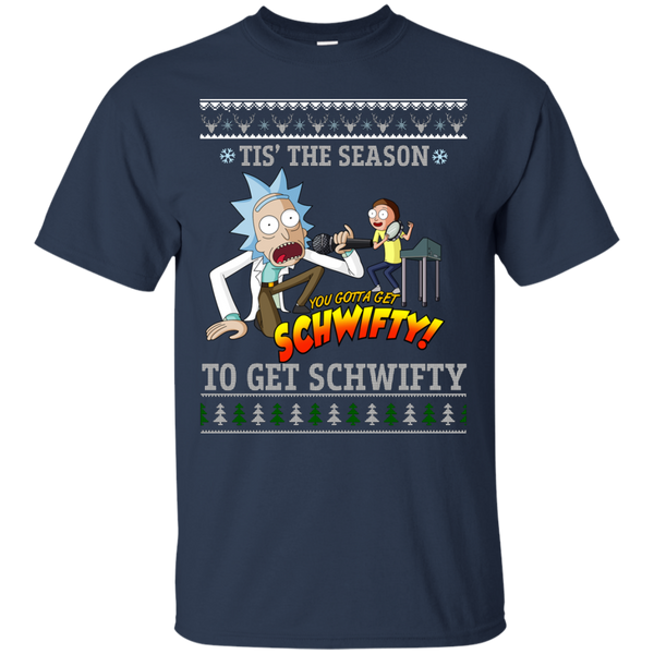 rick & morty sweater: tis the season to get schwifty sweater, T-Shirt
