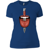 tongue cut by kitchen knife photo collage T-Shirt