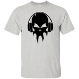 skull with headphones - black halloween T-Shirt