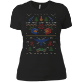 ugly red vs blue christmas sweater holiday sweater T-Shirt