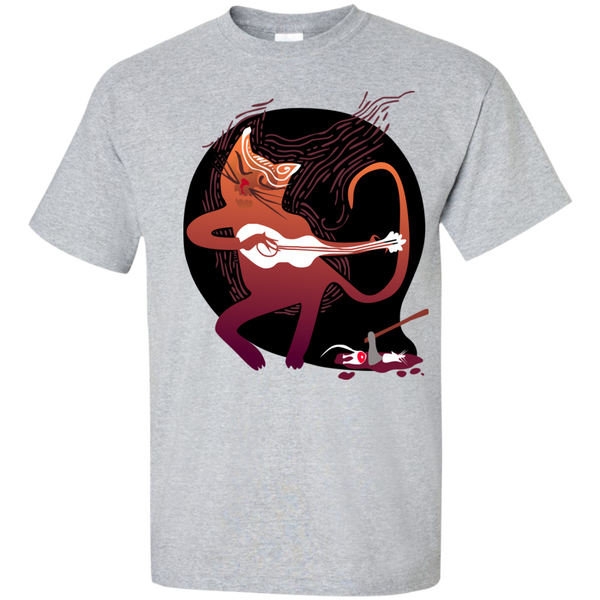 singing cat with a guitar and dinner t- T-Shirt