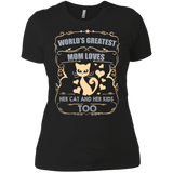 world's greatest mom loves her cat and her kids too