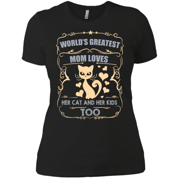 world's greatest mom loves her cat and her kids too