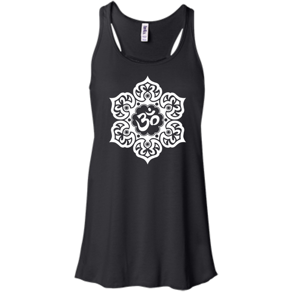 White Lotus Flower Yoga Om Tank Tops & T-Shirt