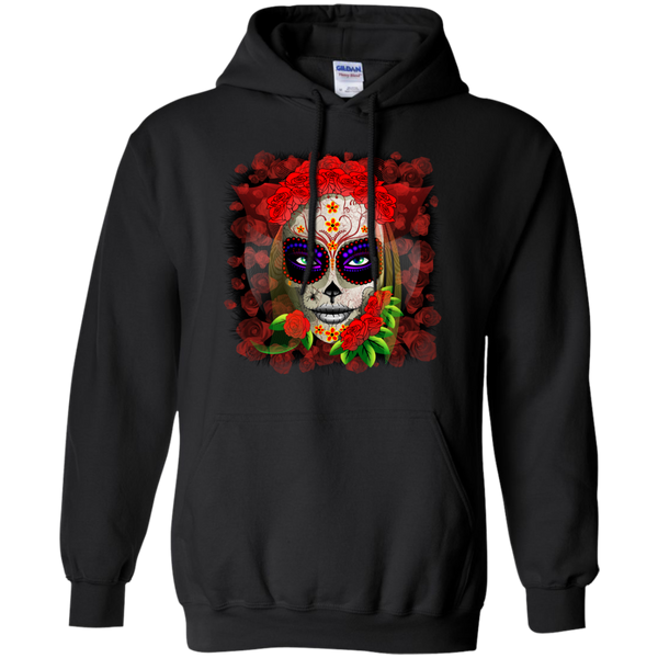 skull girl dia de los muertos halloween T-Shirt