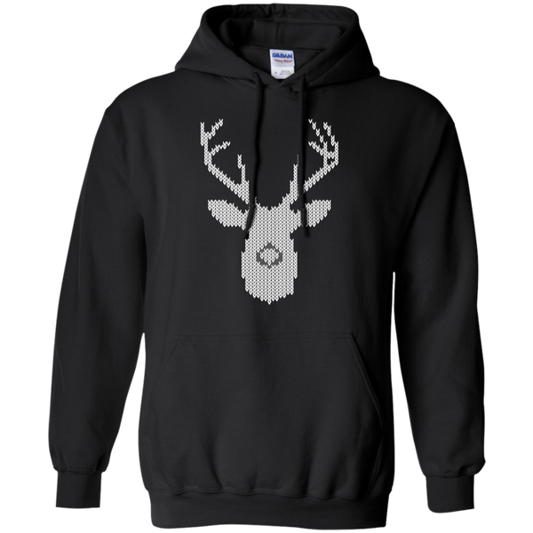 White Tail Deer Buck In Knit Style Holiday Sweater T-Shirt