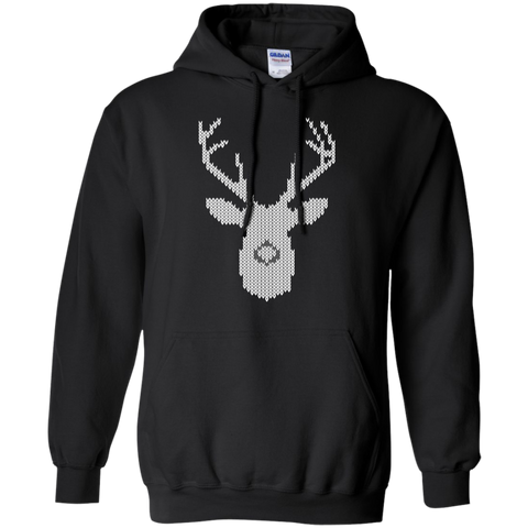 White Tail Deer Buck In Knit Style Holiday Sweater T-Shirt