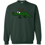 ugly christmas sweaters cool funny christmas alligator with antlers T-Shirt
