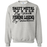 sheet metal worker by week fishing legend by weekend T-Shirt