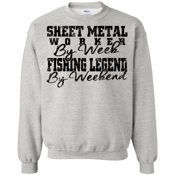 sheet metal worker by week fishing legend by weekend T-Shirt