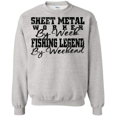 sheet metal worker by week fishing legend by weekend T-Shirt