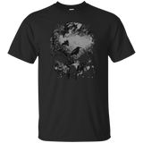 skull, trees and crow - wicked grunge design halloween T-Shirt