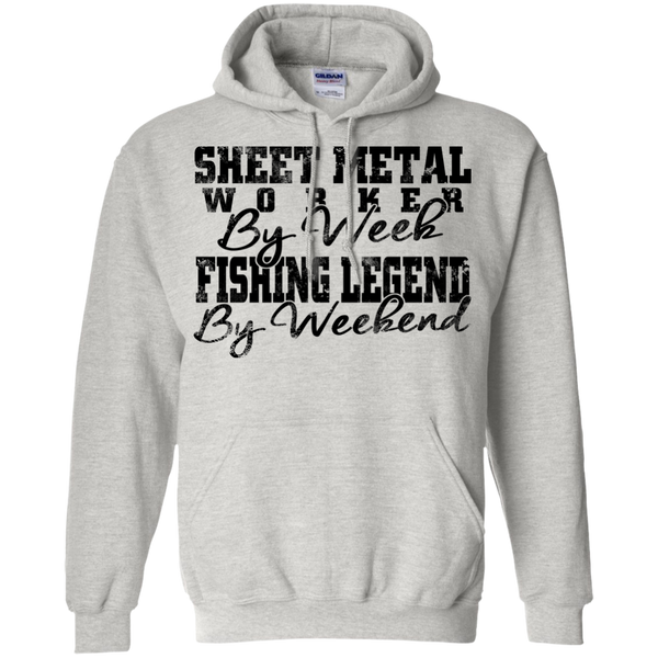 sheet metal worker by week fishing legend by weekend T-Shirt