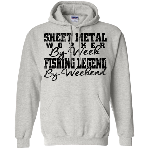 sheet metal worker by week fishing legend by weekend T-Shirt