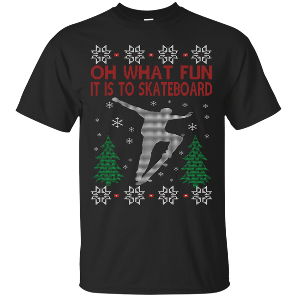 skateboarding christmas holiday sweater T-Shirt