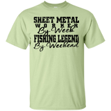 sheet metal worker by week fishing legend by weekend T-Shirt