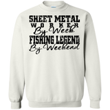 sheet metal worker by week fishing legend by weekend T-Shirt