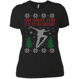 skateboarding christmas holiday sweater T-Shirt