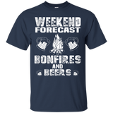 weekend forecast bonfires and beers T-Shirt
