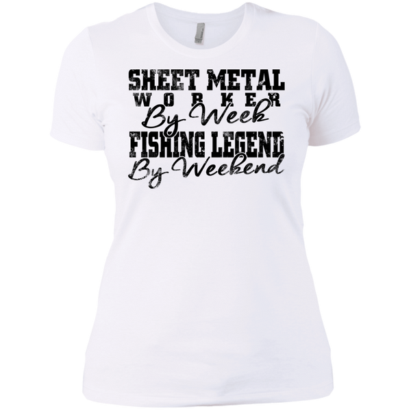 sheet metal worker by week fishing legend by weekend T-Shirt