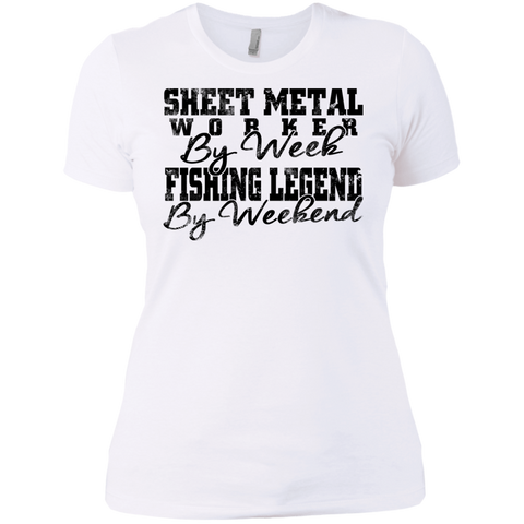 sheet metal worker by week fishing legend by weekend T-Shirt