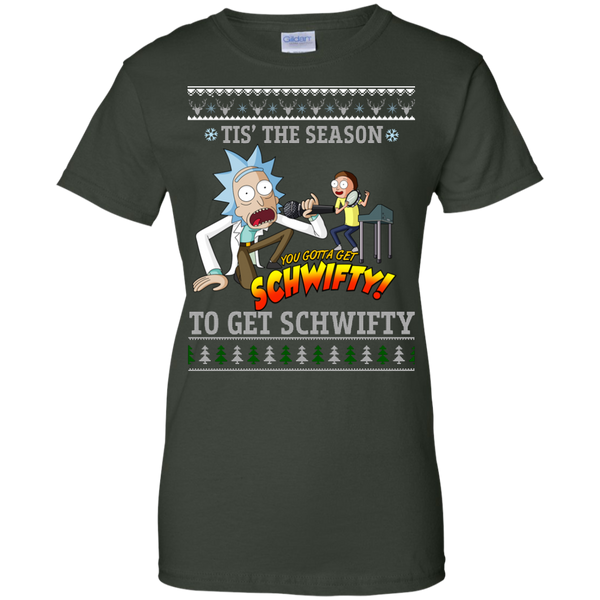 rick & morty sweater: tis the season to get schwifty sweater, T-Shirt