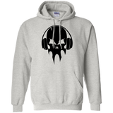 skull with headphones - black halloween T-Shirt