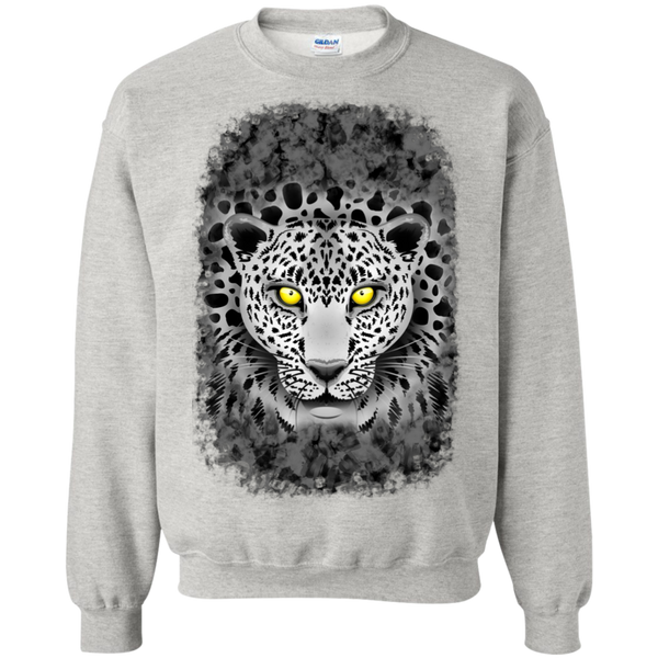 White Leopard With Yellow Eyes Sweatshirt T-Shirt