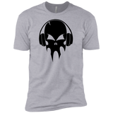 skull with headphones - black halloween T-Shirt