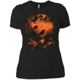 Wicked Skull Crows And Trees - Distressed Grunge Halloween T-Shirt