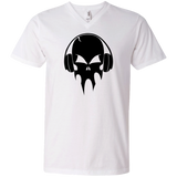skull with headphones - black halloween T-Shirt