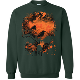Wicked Skull Crows And Trees - Distressed Grunge Sweatshirt T-Shirt
