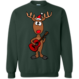 ugly christmas sweaters coo funny rudolph reindeer playing guitar T-Shirt