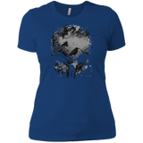 skull, trees and crow - wicked grunge design halloween T-Shirt