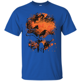 Wicked Skull Crows And Trees - Distressed Grunge Halloween T-Shirt